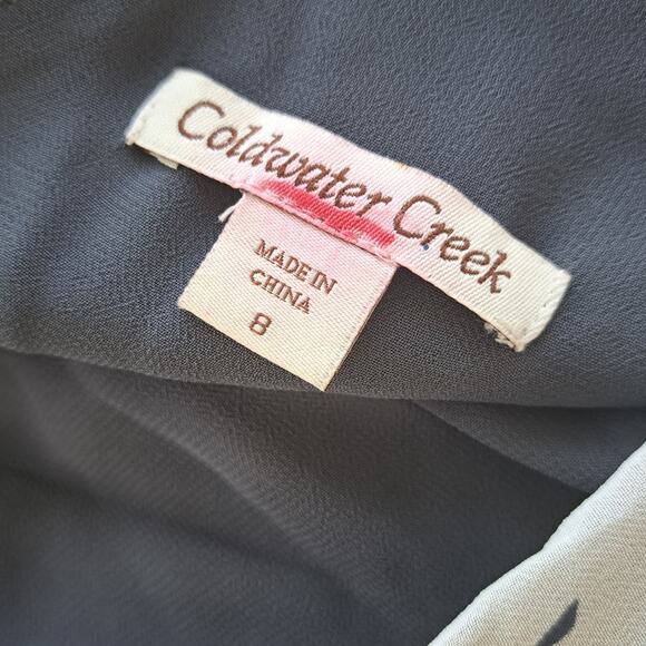 NWT Coldwater Creek Floral Print Flowy Maxi Dress Size 8 in Gray - Picture 5 of 8